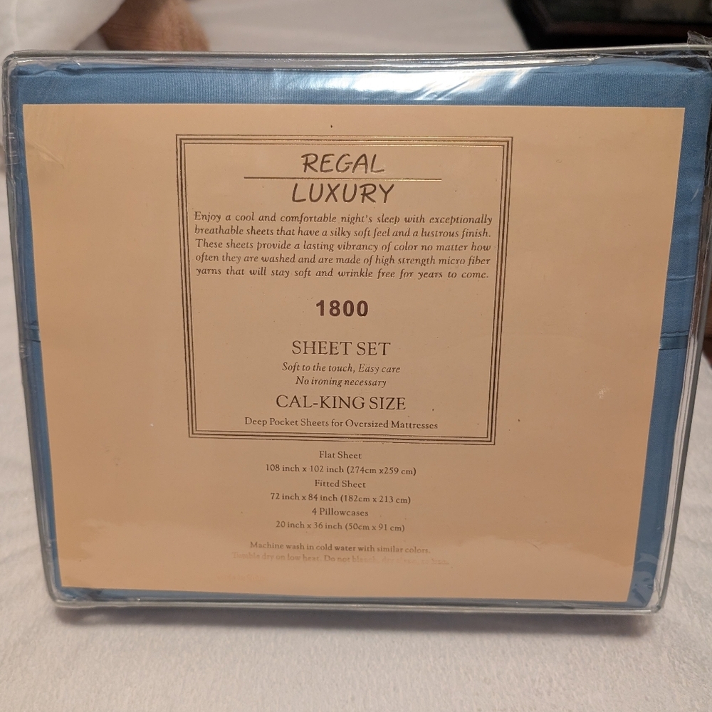 Regal Luxury Six-Piece Cal King Sheet Set